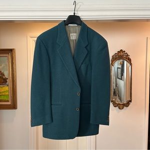 Hugo Boss - Vintage Wool-Cashmere blend Blazer Jacket in Teal - L